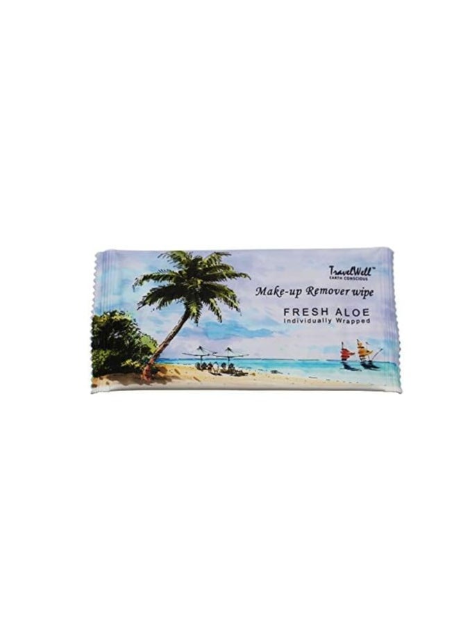 Travelwell - TRAVELWELL Makeup Remover Wipes Bulk, Individually Wrapped Natural Fresh Aloe Travel Packs Elderly Bathing Cleansing Wipes - 500 Count per Package | Travel Size Toiletries | Hotel Toiletries Bulk Set - Image 1