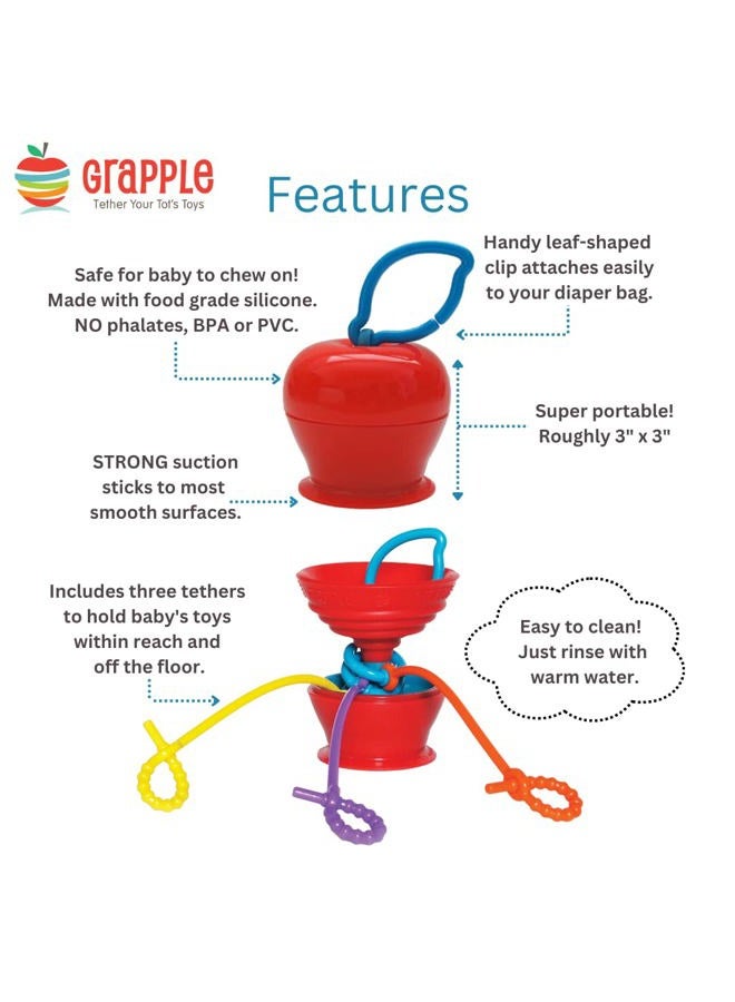 Grapple , Suction Cup Toys Holder for High Chair , Stroller and Teething Toys for Babies 6-12 Months. One of Your Baby Must Haves!  - Image 3