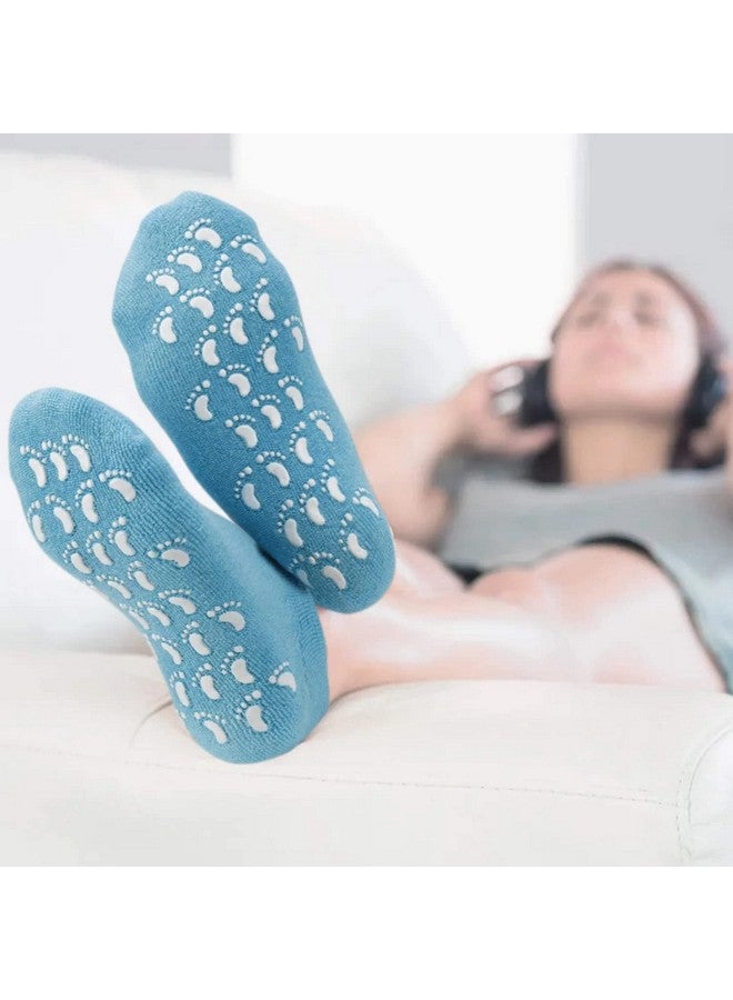 BLINE BLINE Spa Moisturizing Gel Socks For Dry Feet And Ankles - Helps Repair Cracked Skincare Gel Therapy And Softens Feet (1 Pair) - Image 4