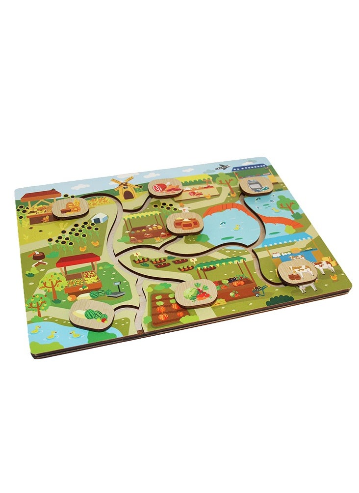 FOFA FOFA Wooden Maze Puzzle -Market  - Image 3