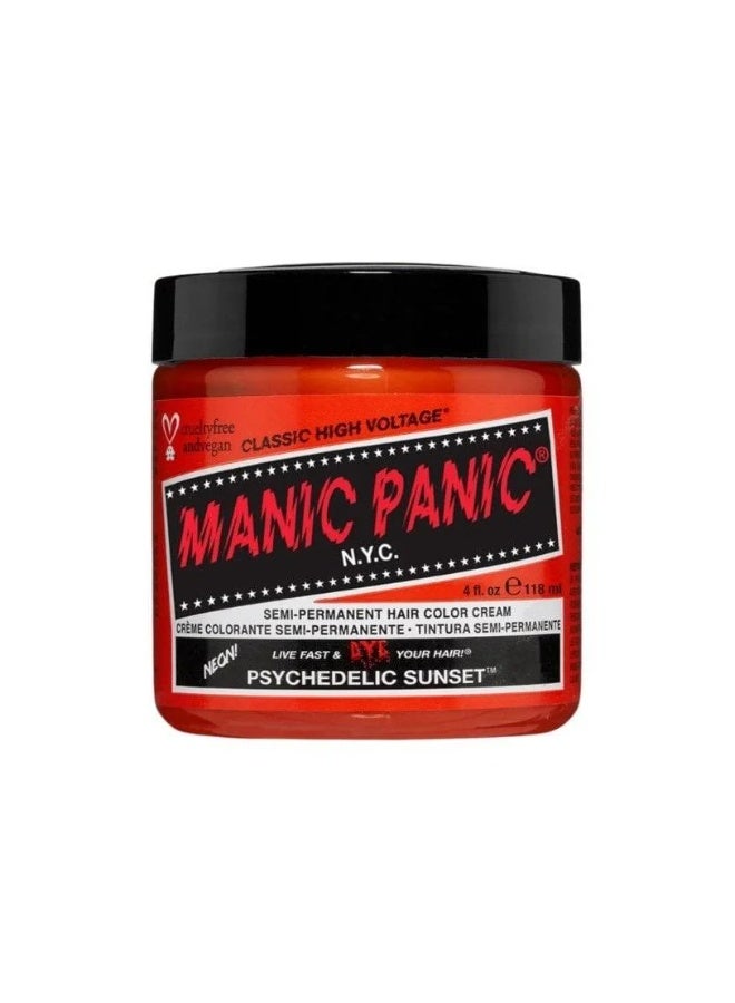 Manic Panic Classic High Voltage Semi-Permanent Hair Color Cream Psychedelic Sunset 118ml - Image 1