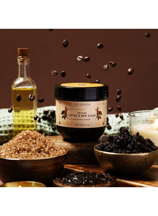 Old School Rituals Artisan Coffee & Raw Sugar Polishing Scrub | Natural Exfoliator for Tan Removal & Radiant Skin | Coffee & Sugar Body Scrub for Smooth, Glowing Skin | Body Polisher for All Skin Types | 200g - Image 2