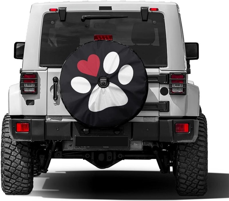 Delerain Dog Paw Print Spare Tire Cover - Image 1