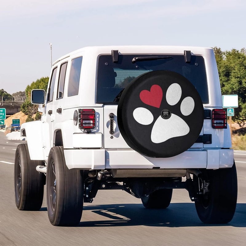 Delerain Dog Paw Print Spare Tire Cover - Image 2