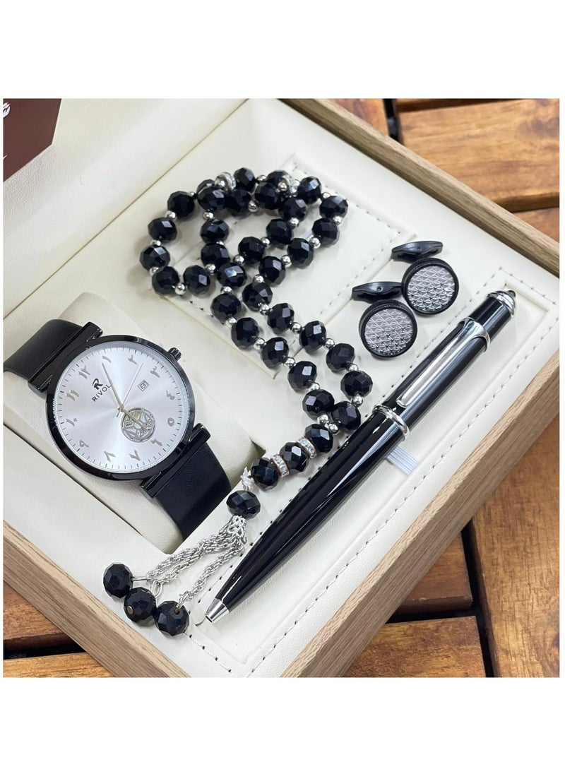 Watch A men's watch set consisting of a watch, a rosary, a cup and a pen 
