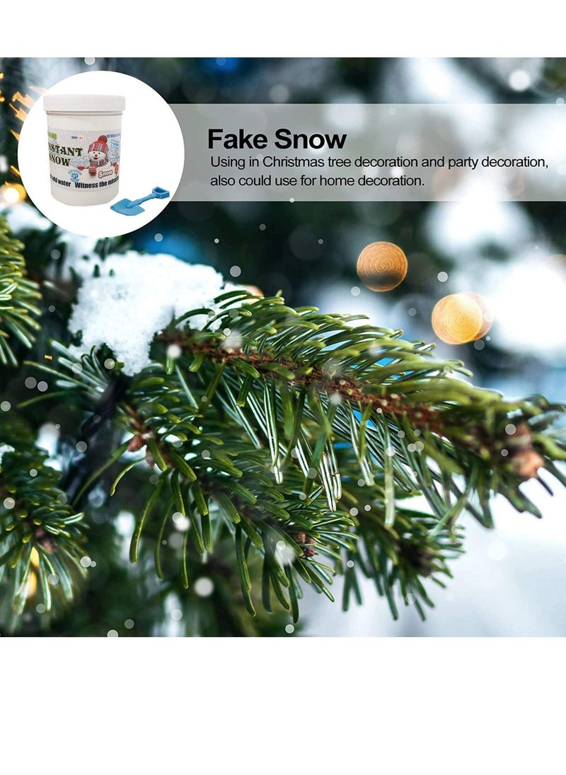 Seemo - Instant Snow Powder 9 oz Artificial Snow for Christmas Tree Decoration and New year，Fake Snow Decoration Village Displays Holiday Winter Crafts Snow Play Cloud Slime - Image 1