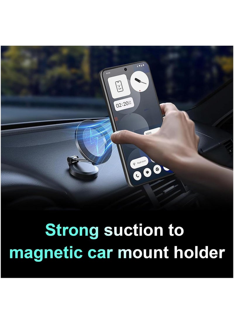 Phone Cover for Nothing Phone 3a Pro with Slide Camera Cover Drop Protective Phone Case with Magnetic Car Mount Holder - Image 2