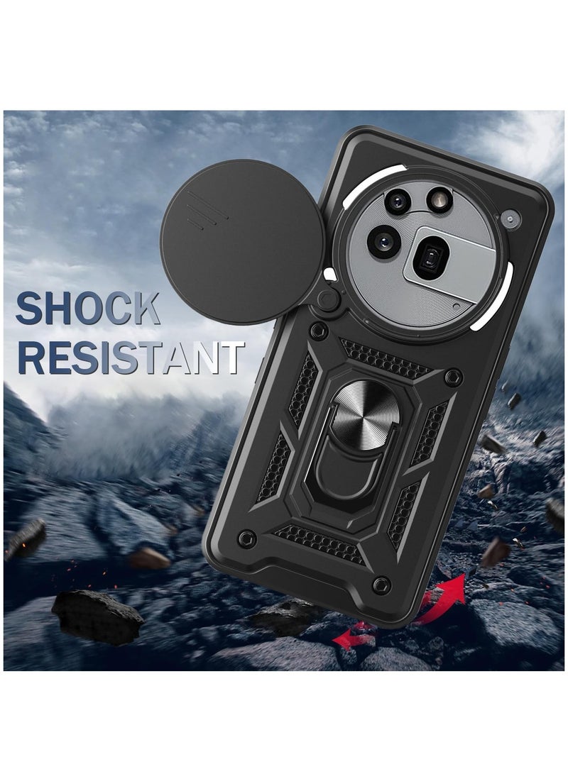 Phone Cover for Nothing Phone 3a Pro with Slide Camera Cover Drop Protective Phone Case with Magnetic Car Mount Holder - Image 3