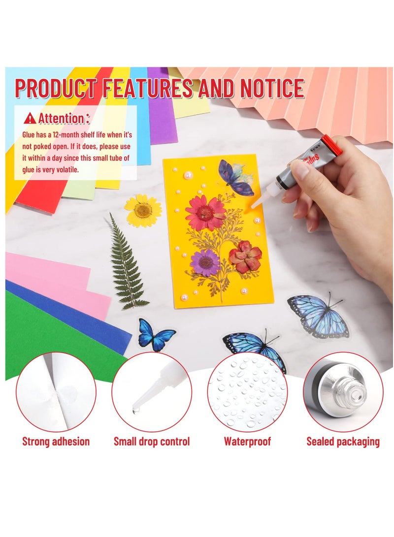 24 Pack Clear Super Glue Gel Fast Drying Strong Adhesive for Plastic Wood Metal Stone Crafts Repair