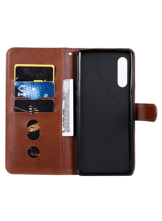 اس-توب جراب لهاتف LG Velvet Fashion Calf Fabric Leather بسحاب أفقي قابل للطي مع حامل وفتحات للبطاقات ومحفظة - Image 4