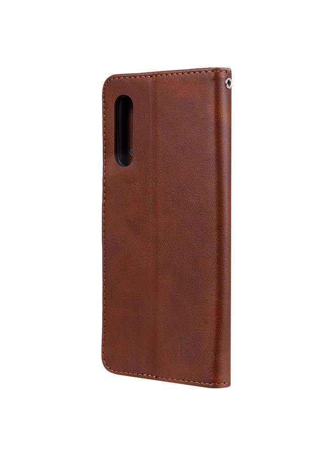 اس-توب جراب لهاتف LG Velvet Fashion Calf Fabric Leather بسحاب أفقي قابل للطي مع حامل وفتحات للبطاقات ومحفظة - Image 3