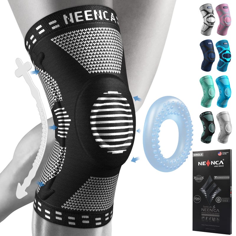 NEENCA Knee Brace for Knee Pain Relief, Compression Knee Support with Side Stabilizers & Patella Pad. Medical Knee Sleeve for Meniscus Tear, ACL,Arthritis,Joint Pain,Injury Recovery,Circulation,Sports - Image 1