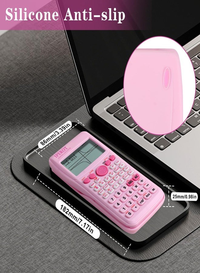 IPEROT Scientific Calculators with Graphing Calculator, Pink Scientific Calculators 10 Modes/ 4 Graphing Functions, Desktop Math Calculator Ideal for School Supplies, Students, College, Teachers - Image 2