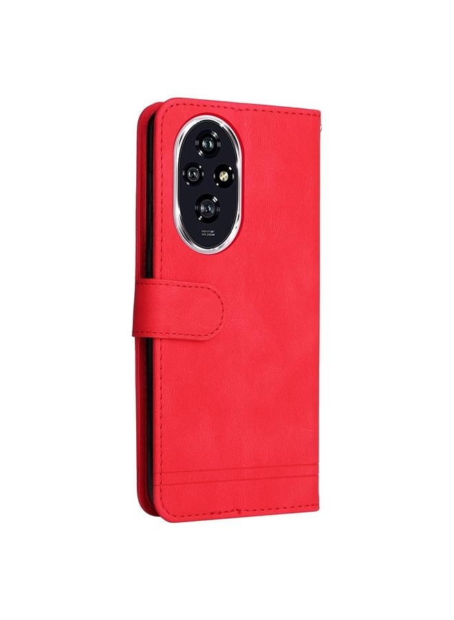 S-TOP Case For Honor 200 Skin Feel Life Tree Metal Button Leather Phone Case - Image 3