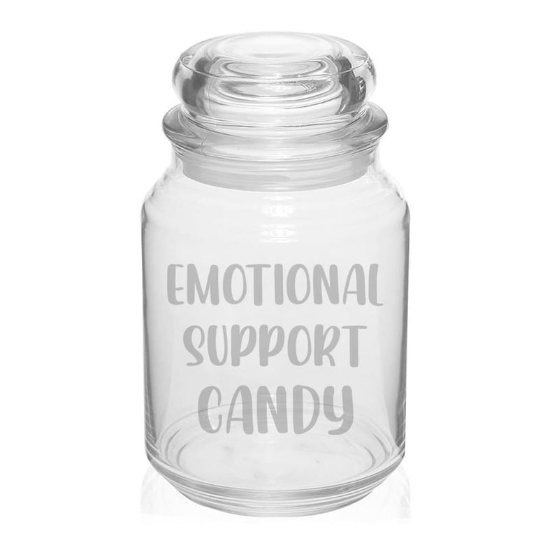MIP 26 oz Glass Candy Jar Apothecary Storage Jar Gift Emotional Support Candy