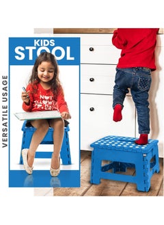 Womdee Foldable Step Stool for Kids, Womdee Collapsible Toddlers Stool for Potty Training, Bathroom, Kitchen, Bedroom, Toy Room and Living Room. Toilet Stools with Soft Anti-Slip Grips for Safety  - Image 5