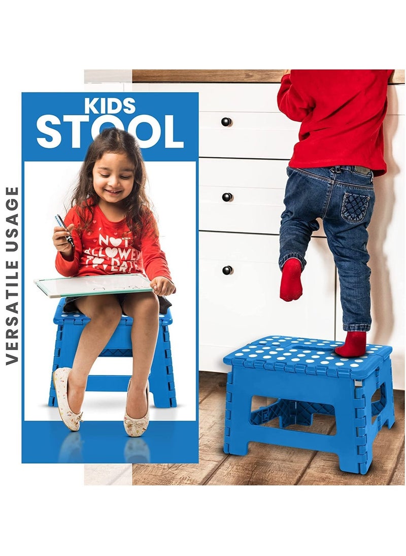 Womdee Foldable Step Stool for Kids, Womdee Collapsible Toddlers Stool for Potty Training, Bathroom, Kitchen, Bedroom, Toy Room and Living Room. Toilet Stools with Soft Anti-Slip Grips for Safety  - Image 5
