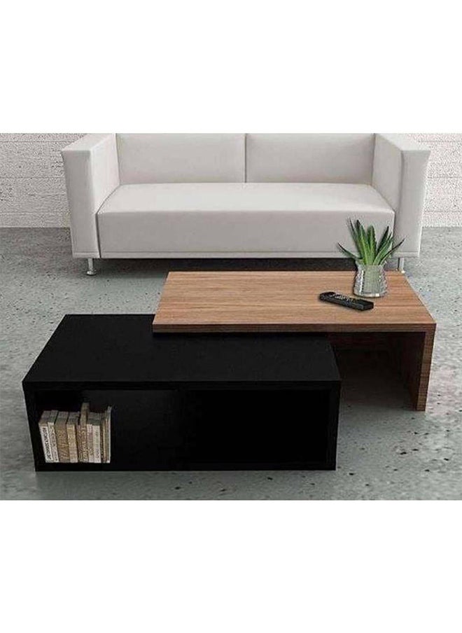 Al Home طاولة وسط باللونين الأسود والبني بتصميم جريء - 40x90x50 سم - من شركة Alhome 