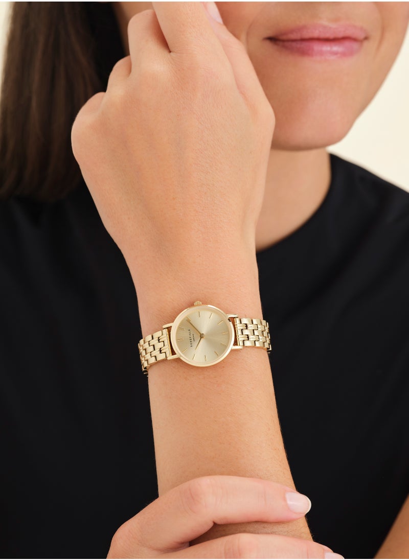 RoseField Rosefield Small Edit Champagne Steel Gold Women Watch - SCGSG-S05  - Image 4