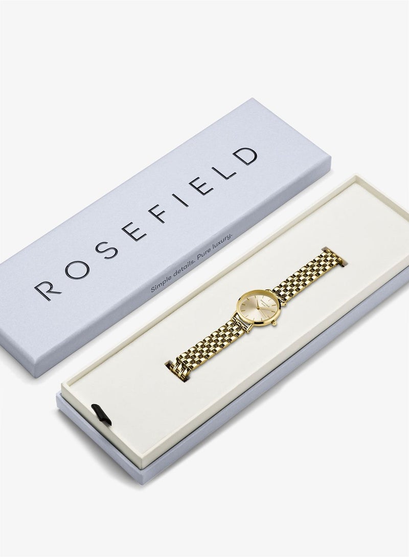 Rosefield Small Edit Champagne Steel Gold Women Watch - SCGSG-S05 - Image 5