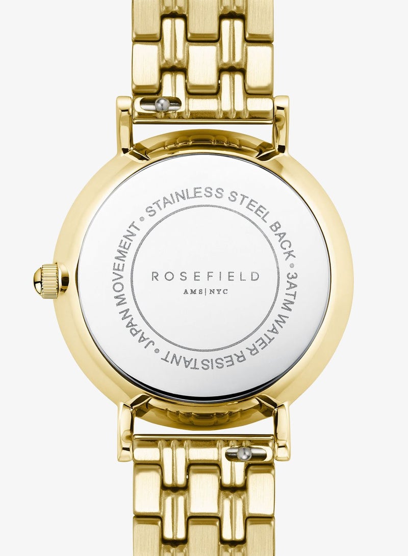 Rosefield Small Edit Champagne Steel Gold Women Watch - SCGSG-S05 - Image 3
