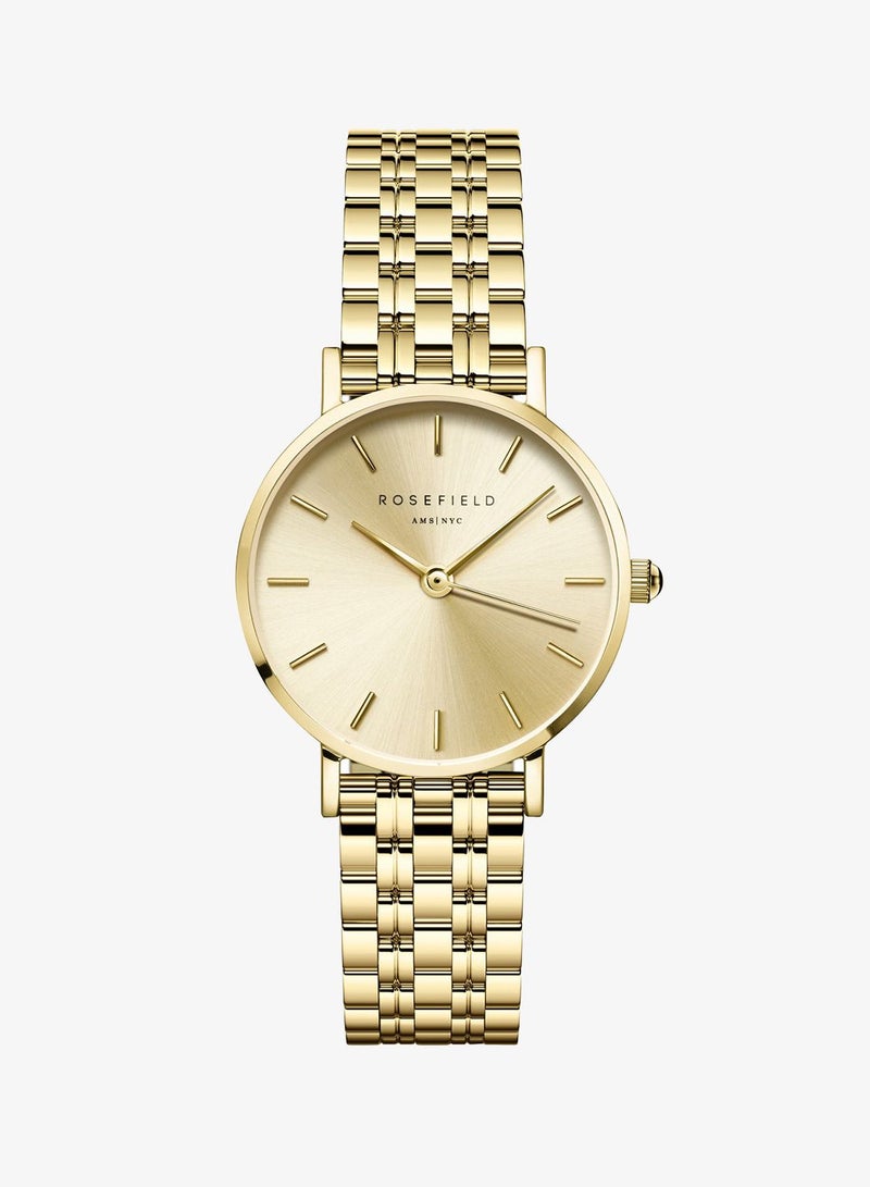 Rosefield Small Edit Champagne Steel Gold Women Watch - SCGSG-S05 - Image 1