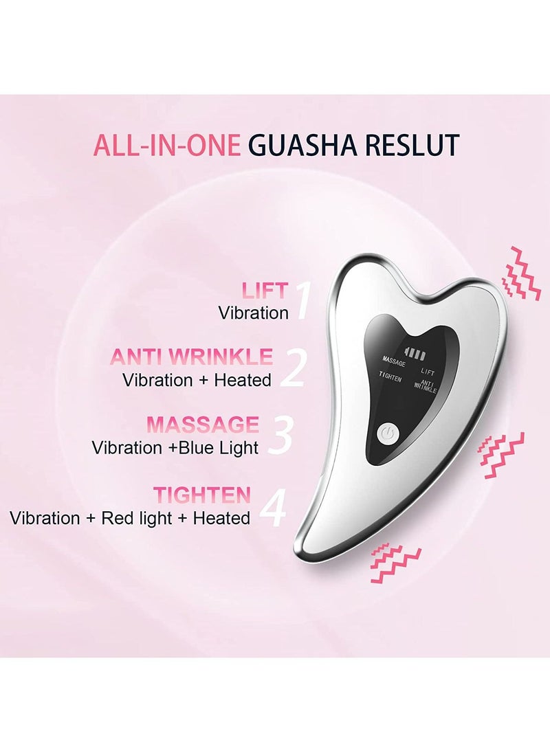 Gua Sha Facial Tools Electric Gua Sha Face Lift Device Heated & Vibration & Red Light Face Massager Anti-Aging & Wrinkles Plus Skin Scrubber Skin Spatula Black head Remover Pore Cleaner with 4 Modes - pzsku/Z73433B662C5CC1305FC9Z/45/_/1692963292/32c32d9c-d89a-4cc0-923e-247bf932a119