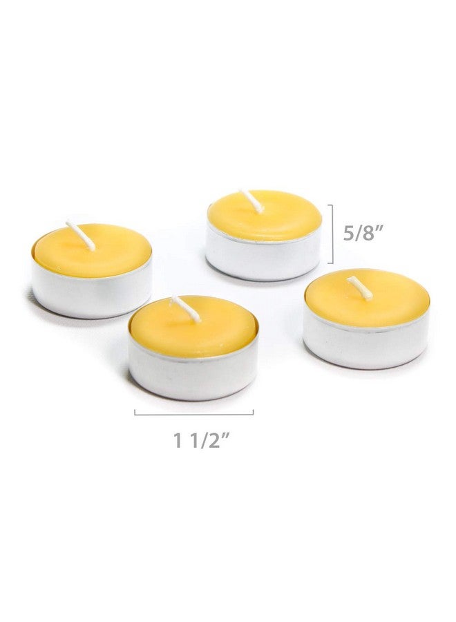 Bluecorn Beeswax Bluecorn 100% Pure Beeswax Tealight Candles in Metal Cups | Natural Beeswax Candles, Handmade in Colorado | Long Burn (4-5 Hours) | Soy, Paraffin, & Fragrance Free, Bulk 48-Pack  - Image 5