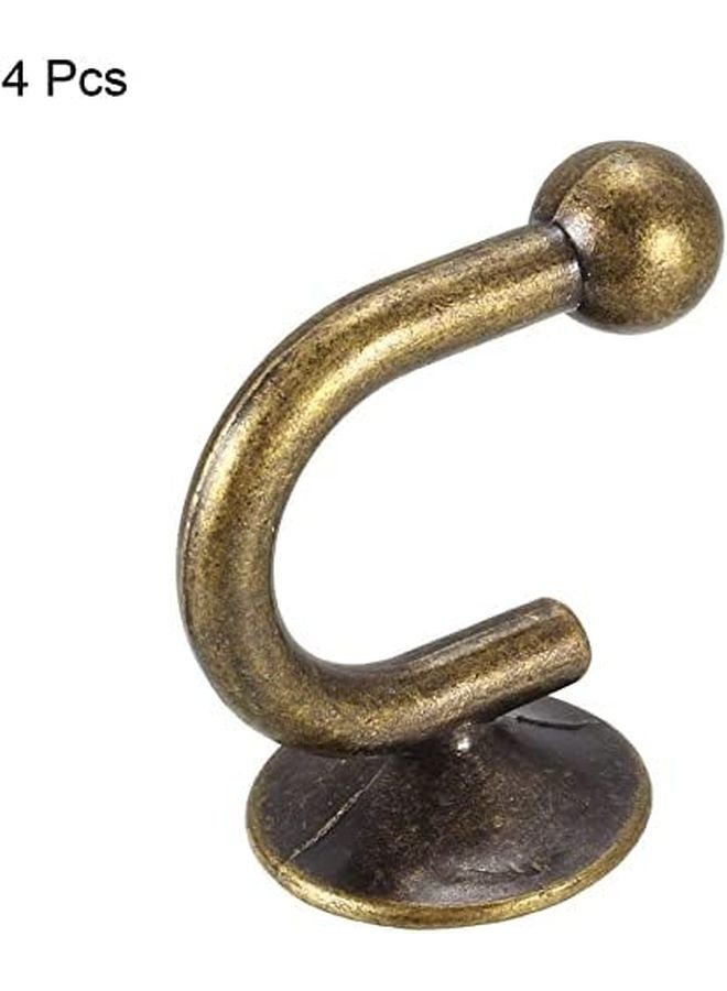 Bronze Decorative Window Curtains Retention Bracket Wall Mount Hanging Hook 4pcs 1 6 Inch Length - Image 4