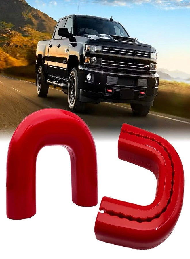 Yinnianets Custom Tow Hook Covers Fits for 2020-2026 Chevy Silverado 2500/3500 HD,Tow Hitch Cover Car Tow Hooks Compatible with Chevrolet Silverado 2500/3500 HD Accessories 2020-2026 (Red) - Image 1