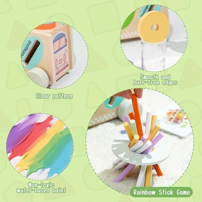 MONTESSORI TOY COLOUR SORTING & STACKING MATCHING LEARNING SORTING TOY FOR TODDLERS FROM 1-3 YEARS, EDUCATIONAL TOY AS A GIFT FOR 2 YEAR OLD BOYS AND GIRLS (COLOUR 2) - Image 5