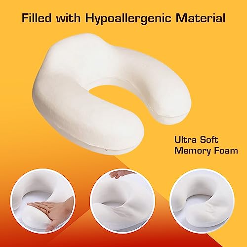 Billebon Extra Soft Memory Foam Luxury Travel Neck Support Rest Pillow with Soft Washable & Removable Cover, Multipurpose Comfortable Travel Pillow for Airplane (Navy Blue Raised with Eye Mask) - Image 5