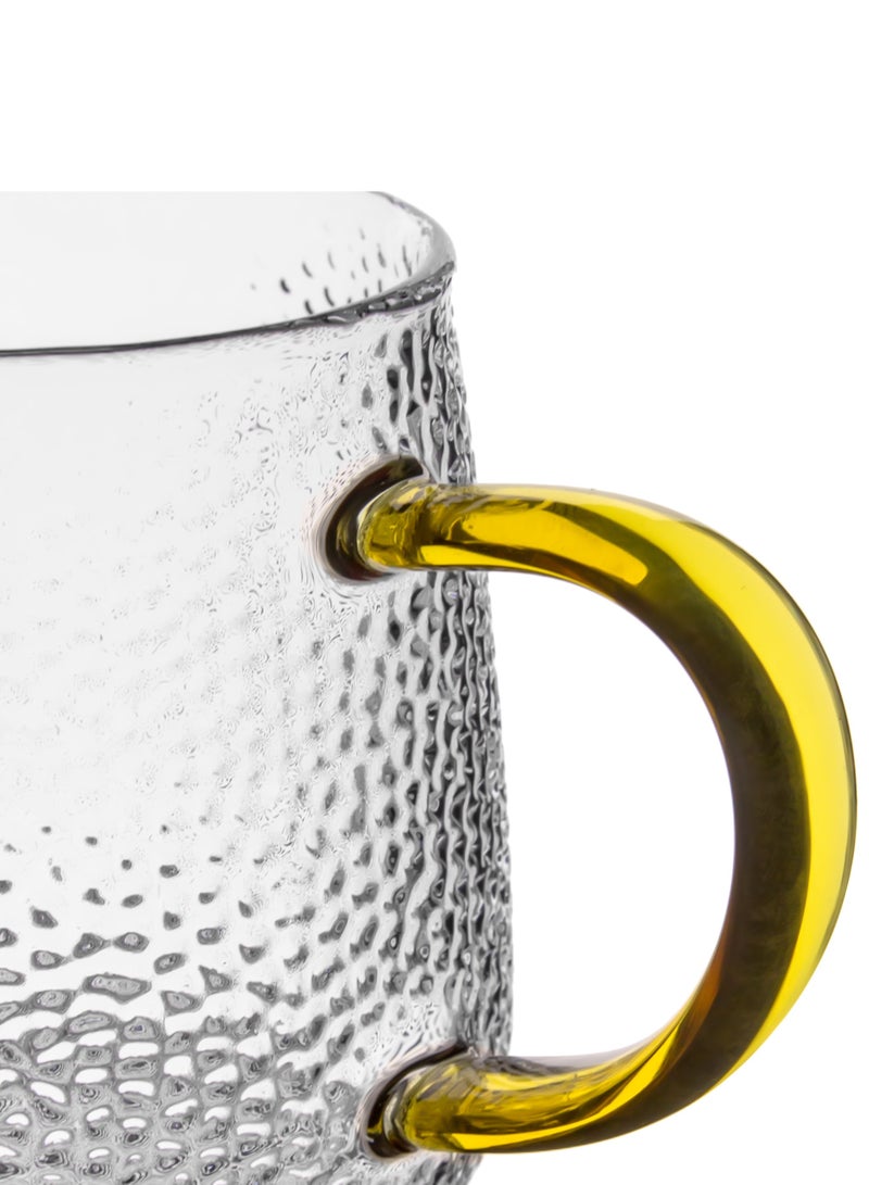 Glass Coffee Tea Mug with Handle Made of Clear Borosilicate Glass  Perfect for Cappuccino Tea Latte Espresso Hot Beverage Microwave Safe (300ml) - Image 3