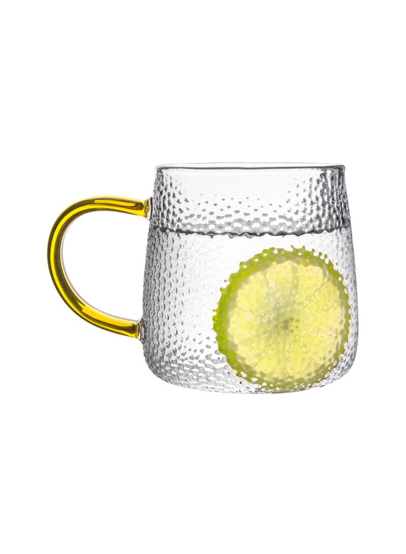 Glass Coffee Tea Mug with Handle Made of Clear Borosilicate Glass  Perfect for Cappuccino Tea Latte Espresso Hot Beverage Microwave Safe (300ml) - Image 1