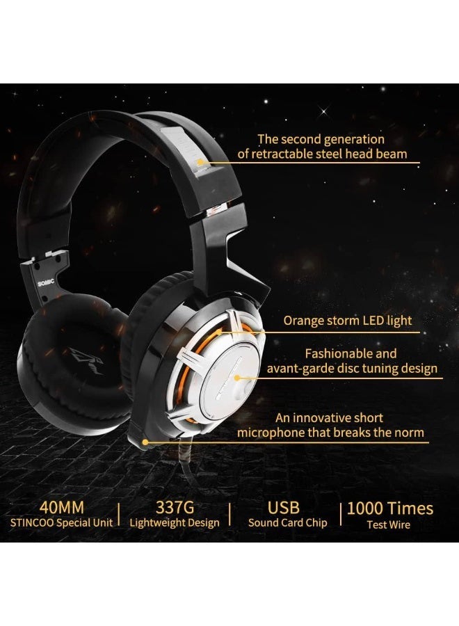 سوميك سماعة رأس سونيك G926 للألعاب الإلكترونية عبر منفذ USB، مزودة بميكروفون، متوافقة مع أجهزة الكمبيوتر المحمولة. - Image 5