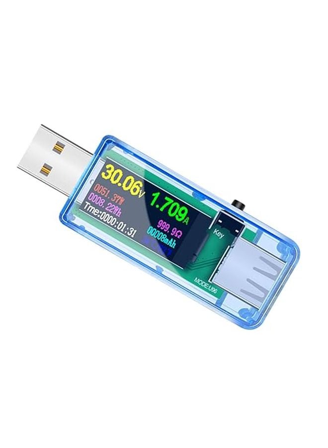 4 Pcs USB Tester Multimeter High Definition LCD Voltage Current Monitor Compact Portable for USB Devices - Image 1
