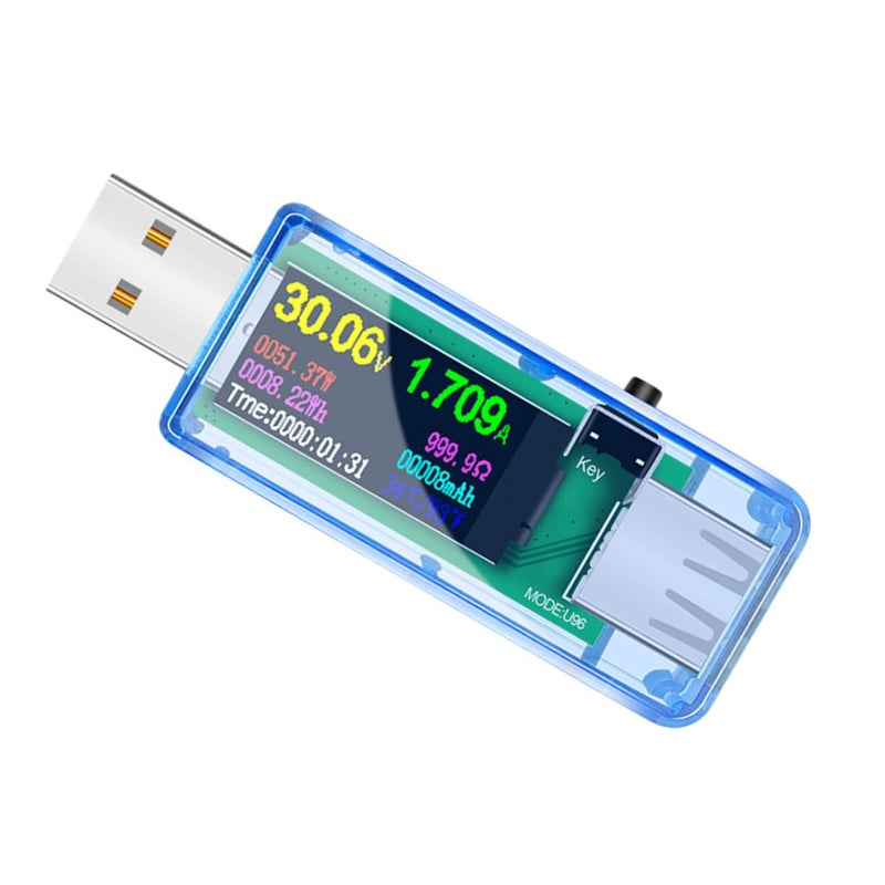 4 Pcs USB Tester Multimeter High Definition LCD Voltage Current Monitor Compact Portable for USB Devices - Image 2