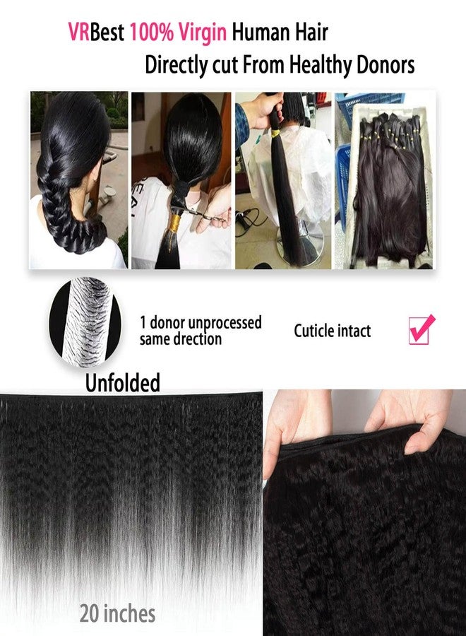في أر بيست حزم شعر بشري كيرلي ستريت ياكي ستريت، حزمة واحدة، شعر برازيلي بكر ريمي طبيعي 100% غير معالج، حزم كيرلي ستريت للنساء ذوات البشرة السمراء، لون أسود طبيعي (12 بوصة). - Image 2
