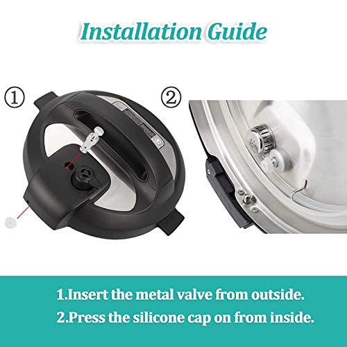 ZYLONE Steam Release Handle, Original Float Valve Replacement Parts with 3 Silicone Caps for Instant Pot Ultra 3, 6, 8 Qt，Instant Pot Duo/Duo Plus 3, 5, 6 Qt by ZYLONE - Image 4