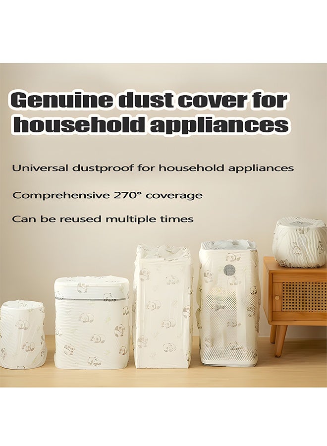10 Pack Universal Elastic Dust Cover Bags, Panda Print Stretch Disposable Reusable Dust Proof Covers for Luggage, Air Conditioner, Microwave, Air Fryer, Rice Cooker, Fans & Most Household Appliances, 120cm Length Max 80cm Width Stretch Dust Protector - Image 4