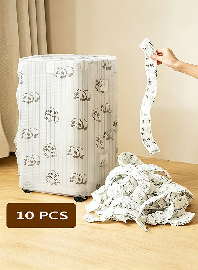 10 Pack Universal Elastic Dust Cover Bags, Panda Print Stretch Disposable Reusable Dust Proof Covers for Luggage, Air Conditioner, Microwave, Air Fryer, Rice Cooker, Fans & Most Household Appliances, 120cm Length Max 80cm Width Stretch Dust Protector - Image 1