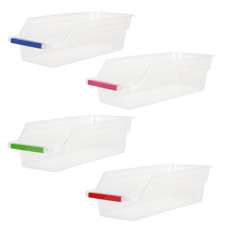 Cutting Edge Essentials Plastic Egg Baskets and Fridge Storage Organizer Racks SpaceSaving Solution for Fruits and Vegetables in Your Kitchen and Refrigerator Drawer Pack of 4 White - Image 1