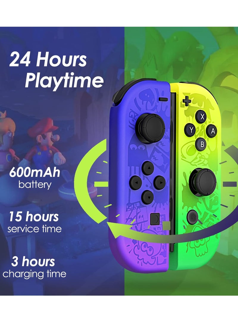 Generic Wireless Joy-Con Controllers for Nintendo Switch, Lite, and OLED - L/R Replacement with Wake-up, Screenshot, Dual Vibration, and Motion Control Features (Blue)  - Image 2
