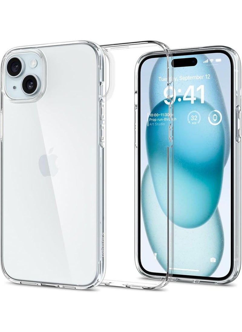 Spigen Liquid Crystal for iPhone 15 Plus Case Cover - Crystal Clear  - Image 1