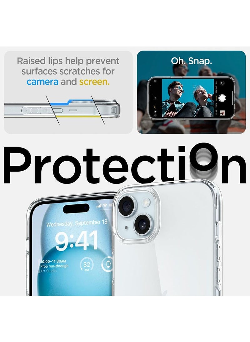 Spigen Liquid Crystal for iPhone 15 Plus Case Cover - Crystal Clear  - Image 5