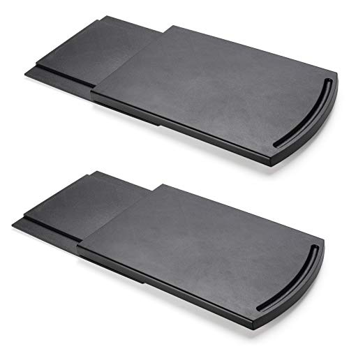 HOSKO Hosko Appliance Caddy Sliding Coffee Maker Tray 12 Coffee Pot Slider Machine Mat Under Countertop Rolling Tray for Blender Toaster with Smooth Rolling Wheels2 PackBlack