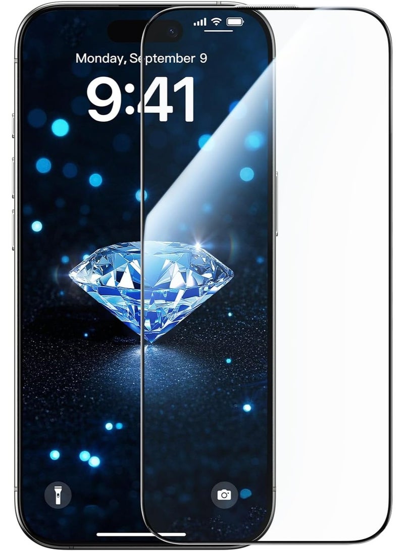 IPhone 17 Pro ESD Anti Static 9H Premium Tempered Glass Screen Protector With Black Frame - Image 1