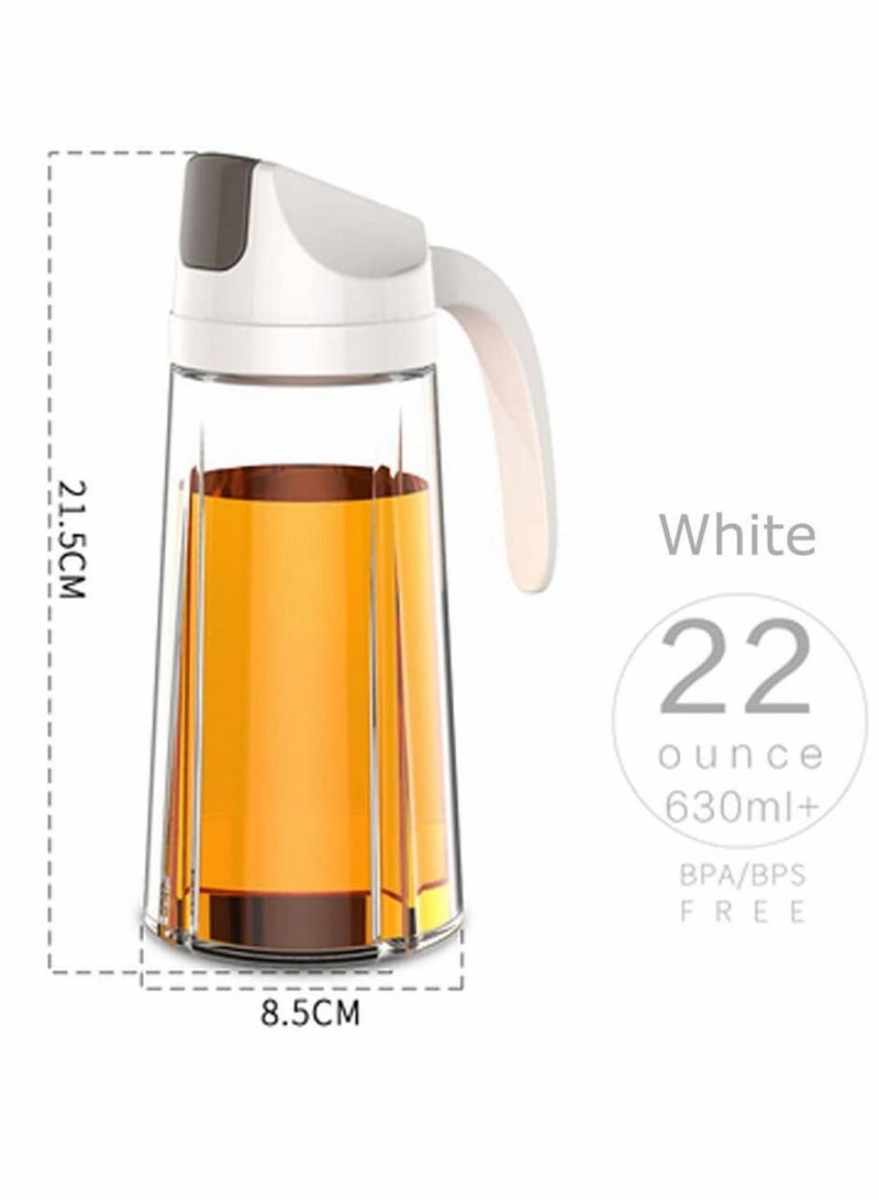HomarKet - Auto Flip Olive Oil Dispenser Bottle,630ml Leakproof Condiment Container With Automatic Cap and Stopper,Non-Drip Spout,Non-Slip Handle for Kitchen Cooking - Image 1