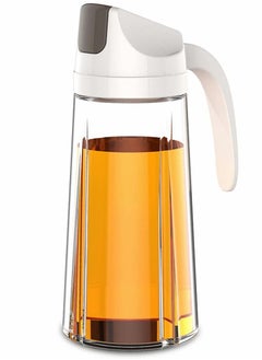 Auto Flip Olive Oil Dispenser Bottle,630ml Leakproof Condiment Container With Automatic Cap and Stopper,Non-Drip Spout,Non-Slip Handle for Kitchen Cooking