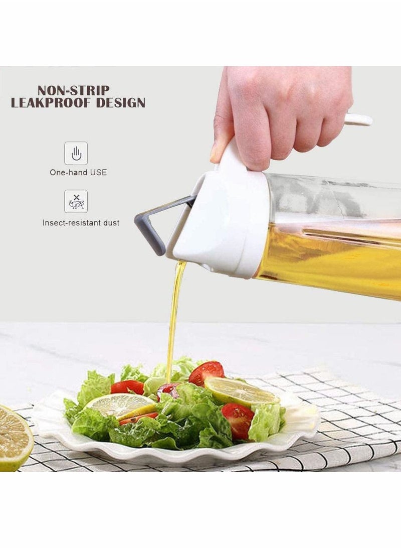 HomarKet - Auto Flip Olive Oil Dispenser Bottle,630ml Leakproof Condiment Container With Automatic Cap and Stopper,Non-Drip Spout,Non-Slip Handle for Kitchen Cooking - Image 1